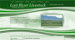Desktop Screenshot of lostriverlivestock.com